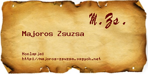 Majoros Zsuzsa névjegykártya